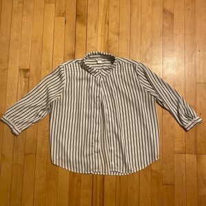 Classic Black and White Striped Men's Shirt